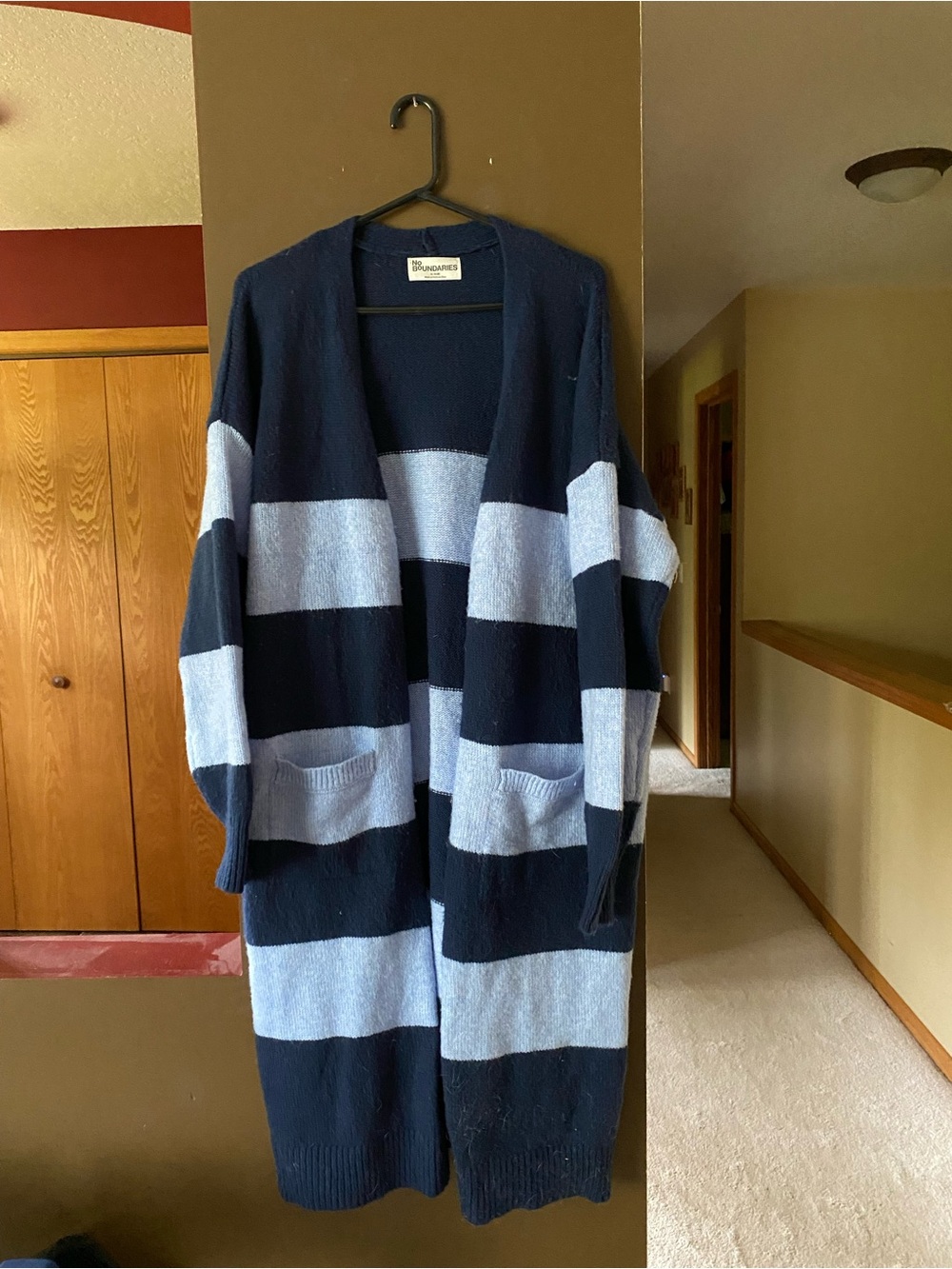 No Boundaries Navy Knit Cardigan